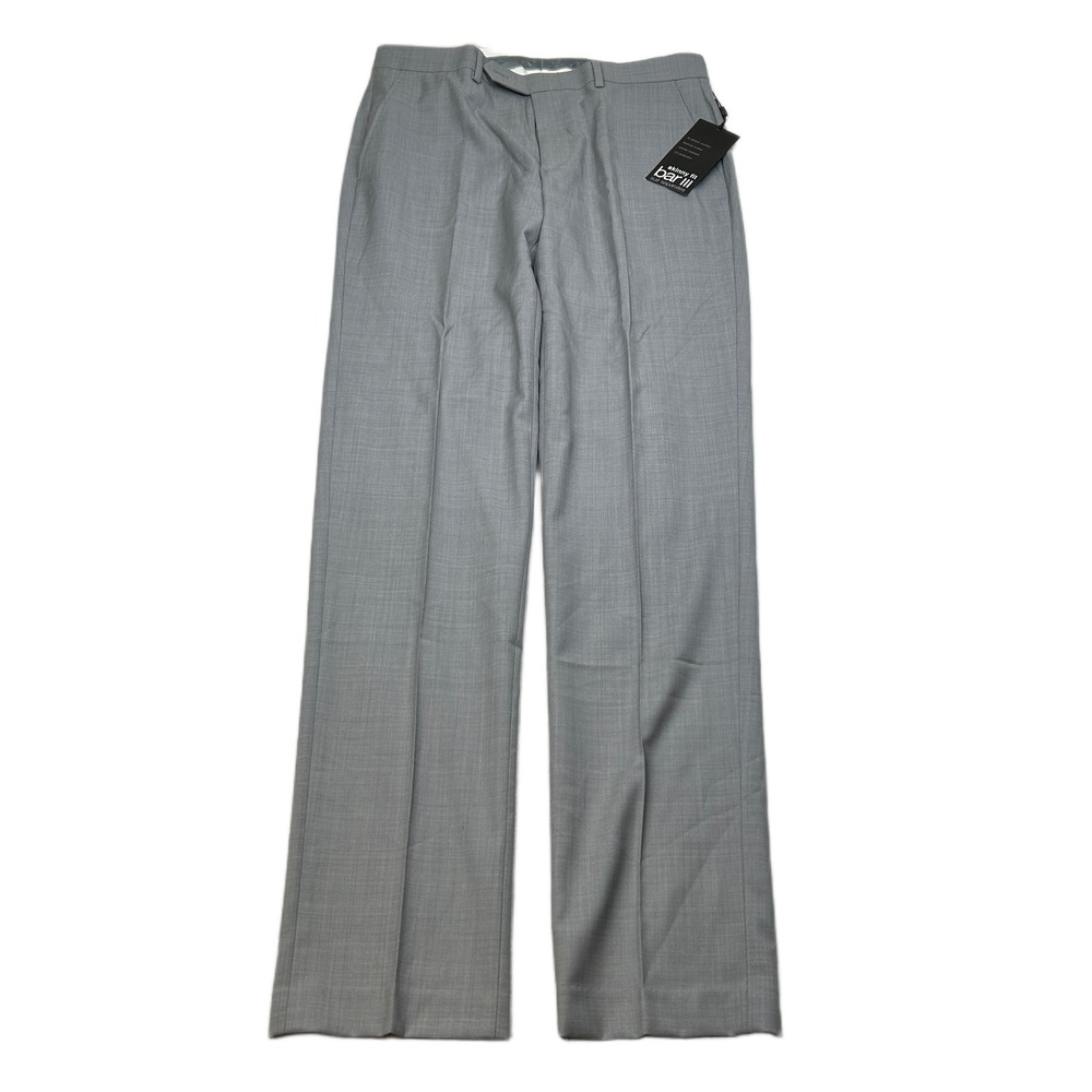 Bar III Skinny Fit Dress Pants Mens 34x34 Light‎ Gray Active Wool NEW